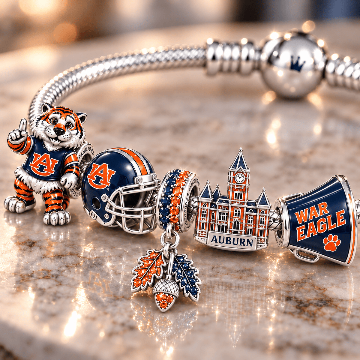 ABTG Silver Charm Bracelet Set NTTB