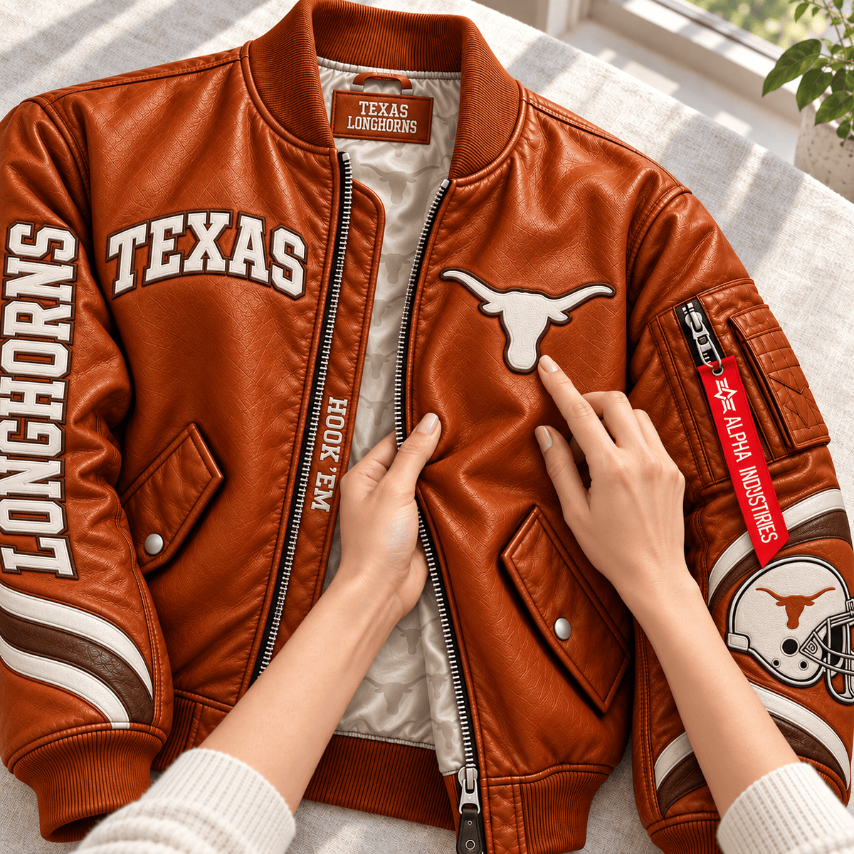 Premium TLS Bomber Leather Jacket NHVH